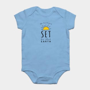 Flat Earth Sunset Baby Bodysuit